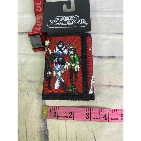 My Hero Academia MHA UA High Plus Ultra Crew Trifold Wallet With Lanyard Anime - Picture 8 of 8